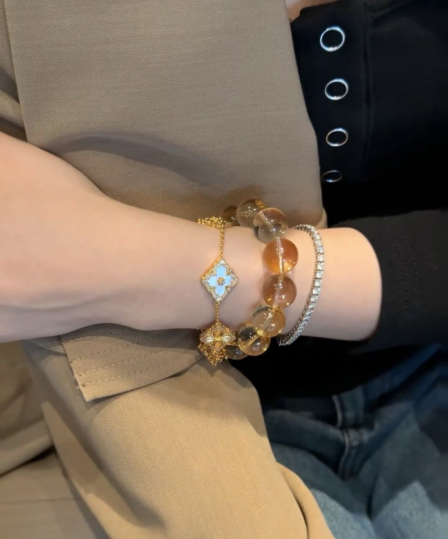 Van Cleef & Arpels Alhambra Gold and Enamel Bracelet